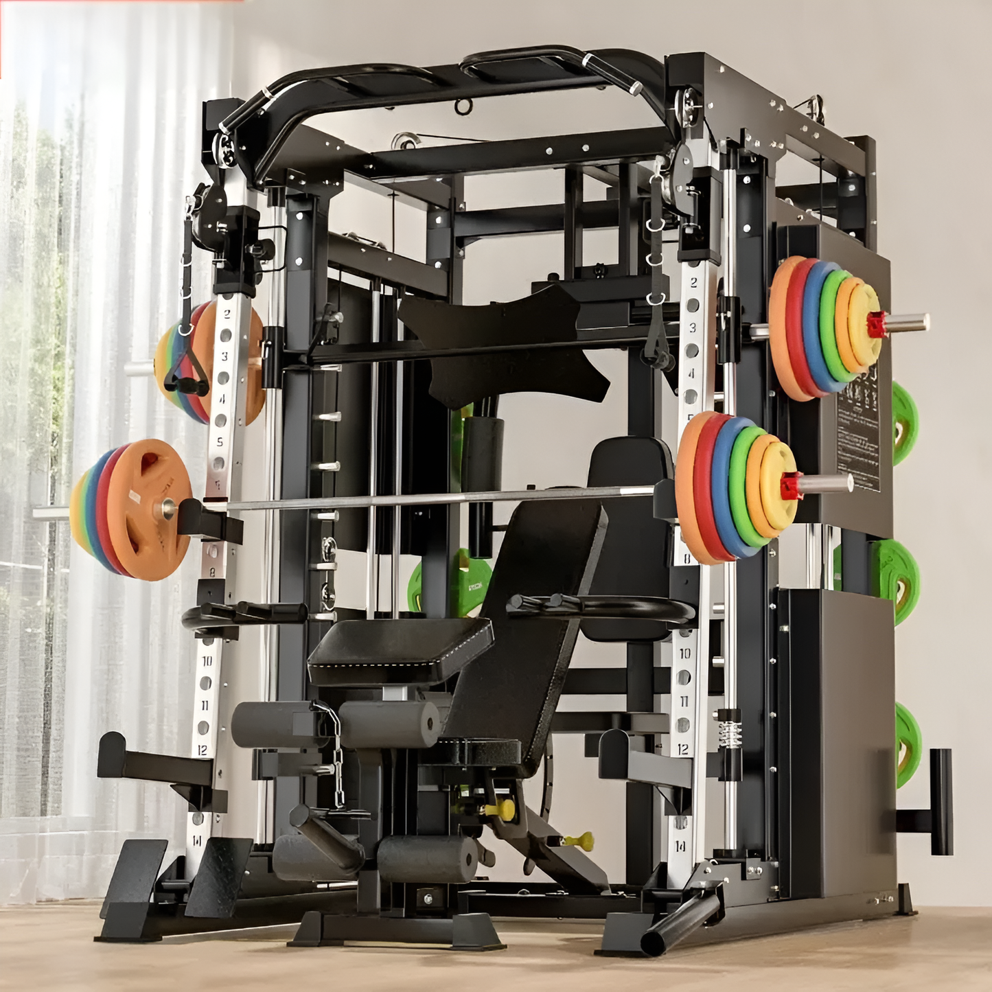 Professional Gym Smith Machine Set—Multi-Functional All-In-One Fitness Equipment, Suitable for Professional Gyms