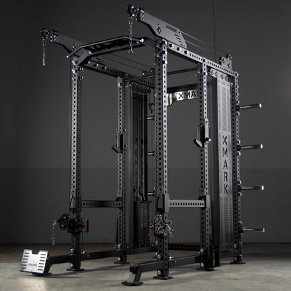 Commercial Power Rack Cable Machine, 440 lbs Total Stack Weight