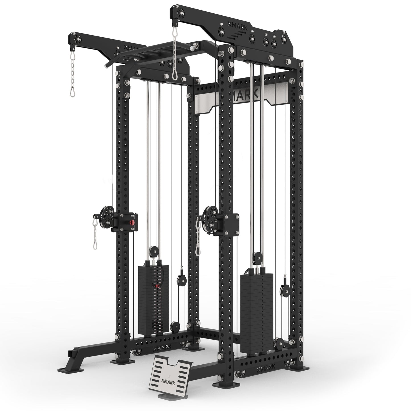 Home Gym - Commercial Half Rack Functional Trainer with Lat Pulldown and Low Row