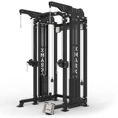 Home Gym - Commercial Half Rack Functional Trainer with Lat Pulldown and Low Row